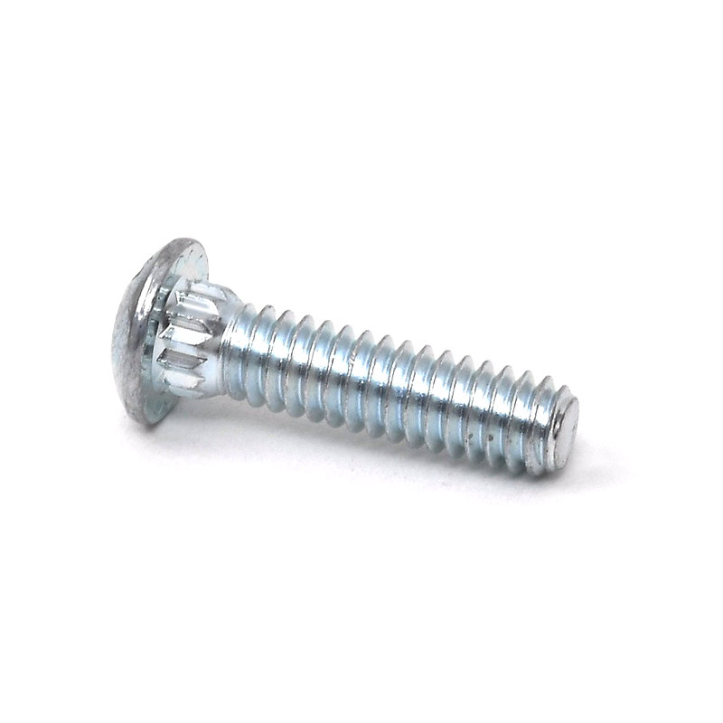 1/4 Inch x 20 x 1 Inch Slotted Rib Neck Track Bolts ZP